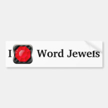 Word Jewels Icon Bumper Sticker