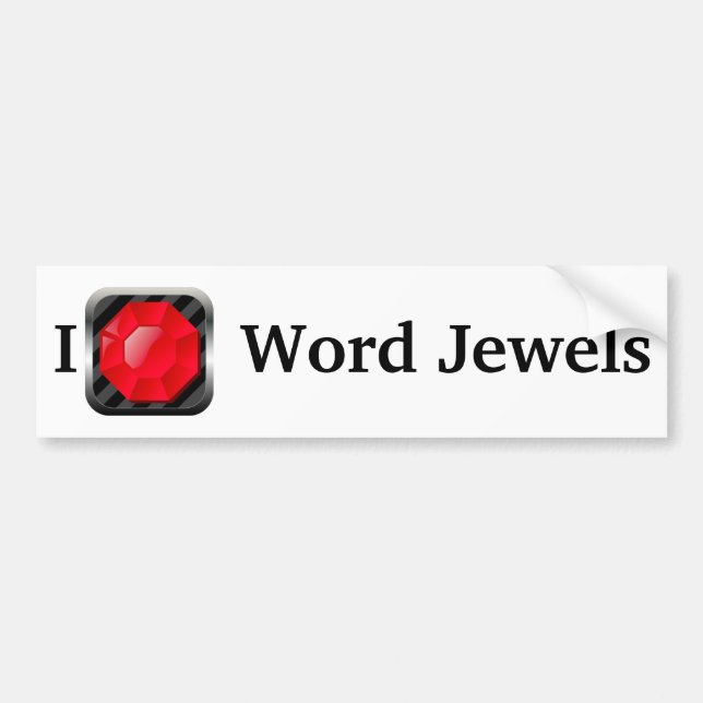 Word Jewels Icon Bumper Sticker (Front)