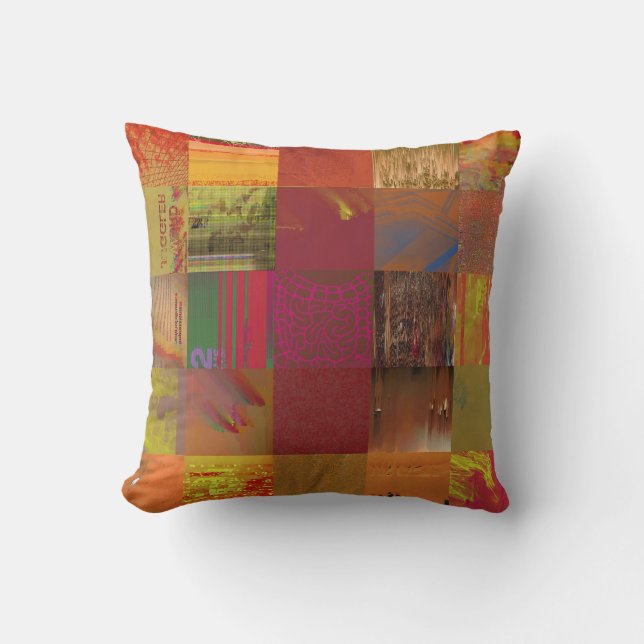 Word Juggler Glitch Art Data Corruption Abstract Cushion (Front)