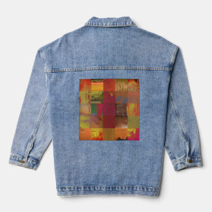 Word Juggler Glitch Art Data Corruption Abstract Denim Jacket