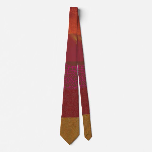 Word Juggler Glitch Art Data Corruption Abstract Tie (Front)