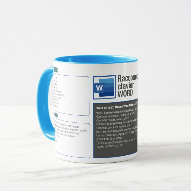 Word keyboard shortcut mug cup (Front Left)