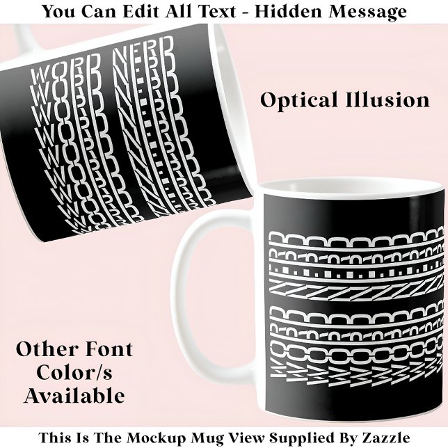 Word Nerd Hidden Message 126W Funny Birthday  Coffee Mug (Creator Uploaded)