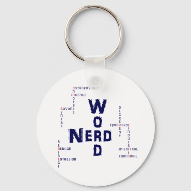 Word Nerd Key Ring (Front)