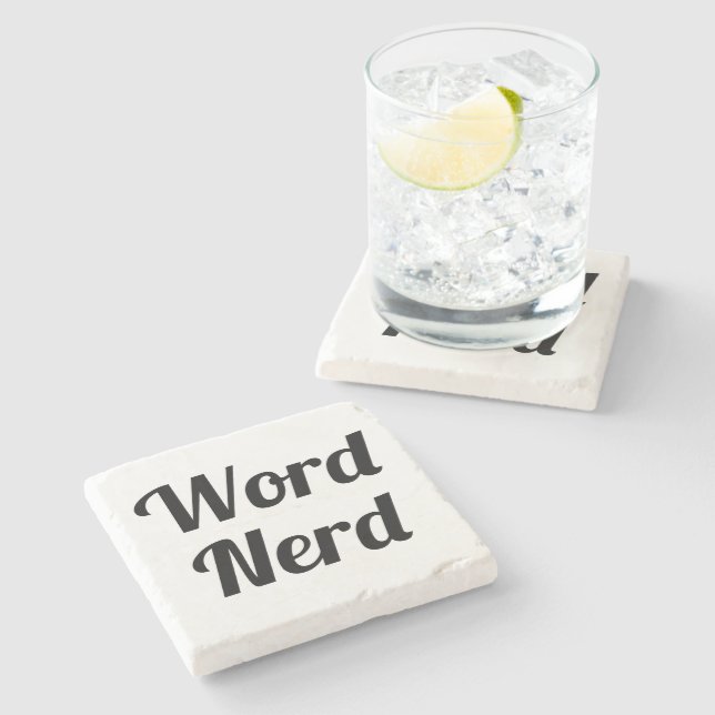 Word Nerd Stone Coaster (Side)