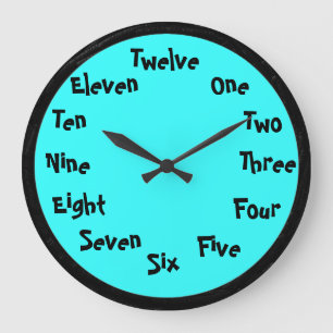 Word numbers Wall Clock