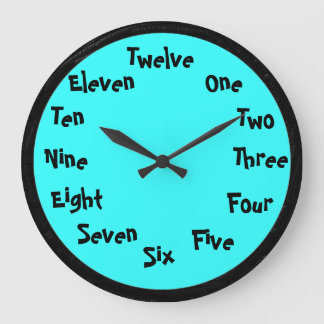 Word numbers Wall Clock