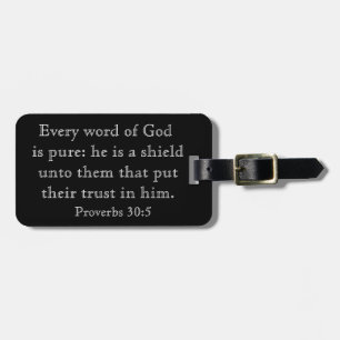 Word of God is pure - luggage tag