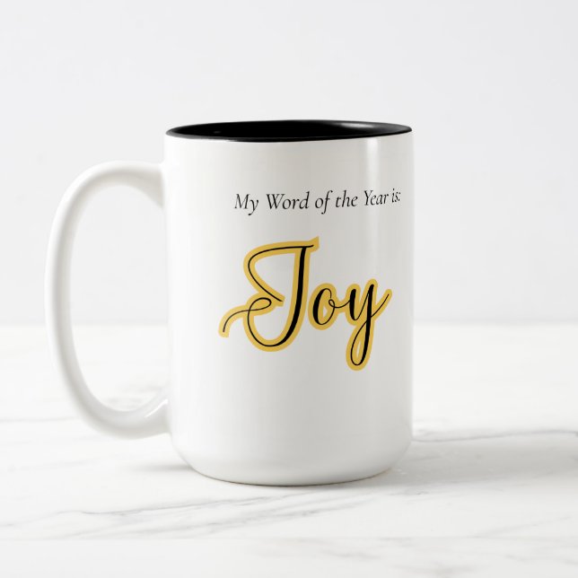 Word of the year - Joy Two-Tone Coffee Mug (Left)
