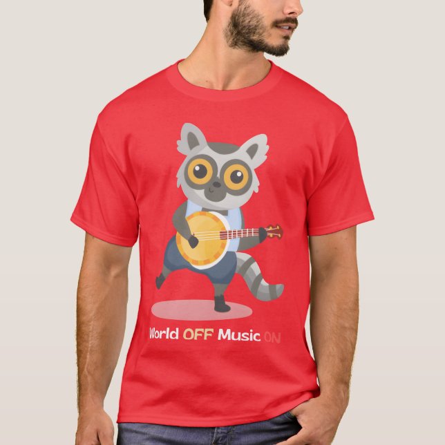 Word Off Music On Music Lover gift T-Shirt (Front)