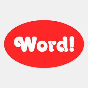 Word! Oval Sticker