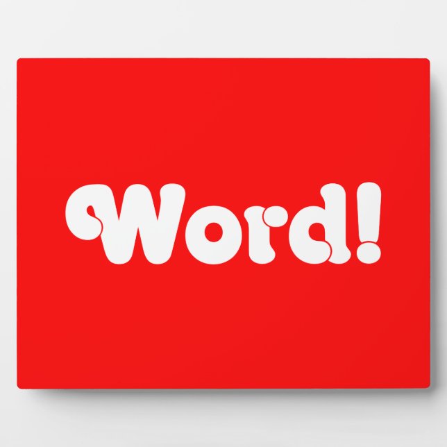 Word! Plaque (Front)
