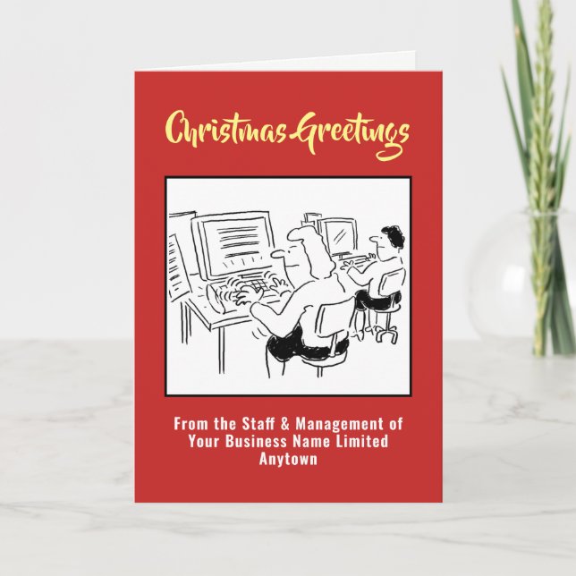 Word Processing or Data Entry Christmas Card (Front)