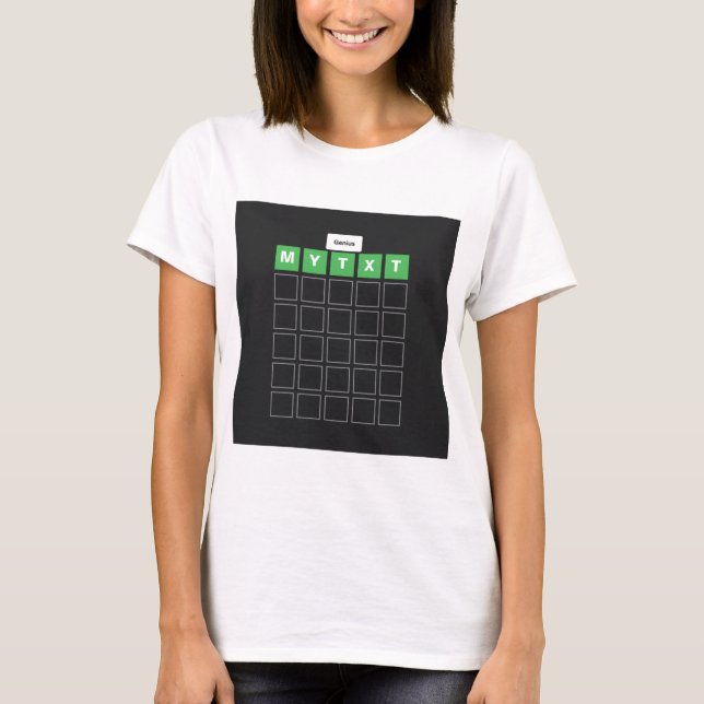 Word puzzle game with custom text T-Shirt (Front)
