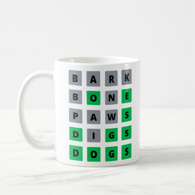 Word Puzzle Mug for Dog Lovers (Left)