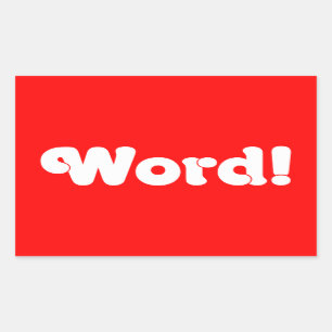 Word! Rectangular Sticker