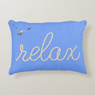 word 'relax" rope design decorative cushion