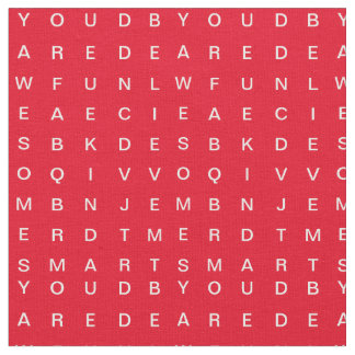 Word Search (Inspirational) red Fabric