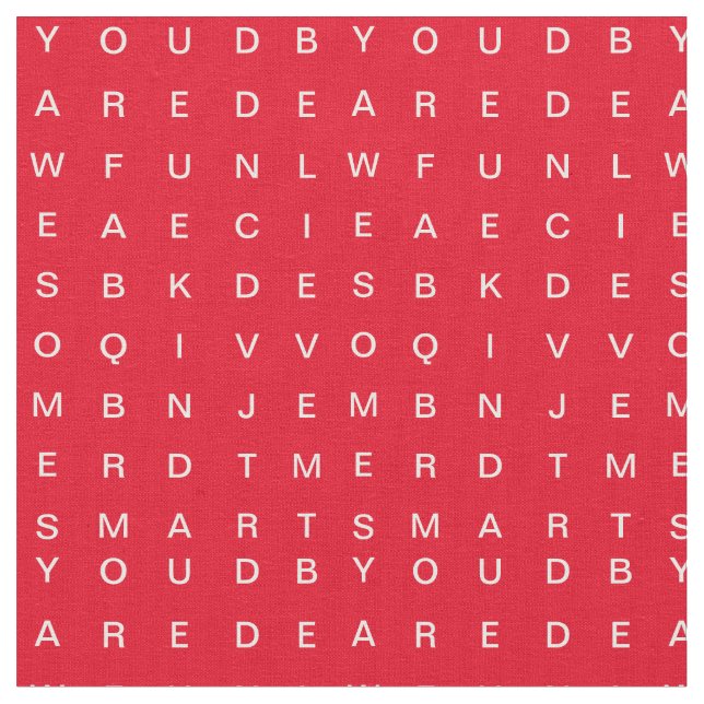 Word Search (Inspirational) red Fabric (Close Up)
