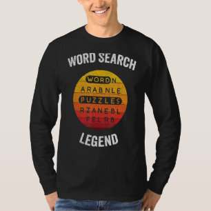 Word Search Legend Vintage Words Searches Puzzle T-Shirt