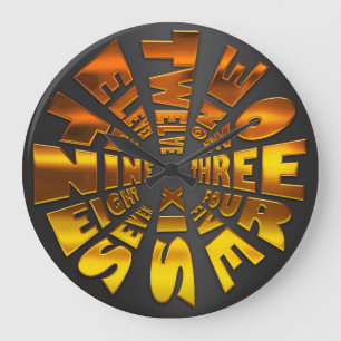 Word Time Clock Fancy