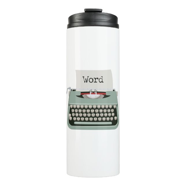 Word Typewriter Thermal Tumbler (Front)