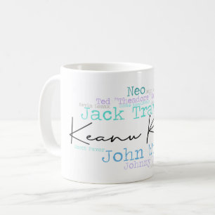 Wordart Keanu w/ Movie Characters Coffee Mug