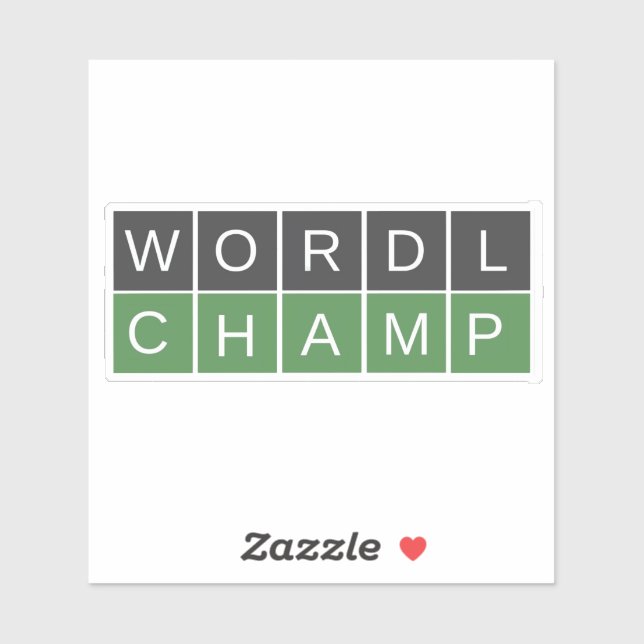 Wordle champ sticker  (Sheet)