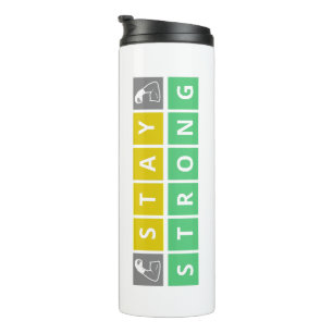 Wordle Champion, Stay Strong, Winner Wordle Thermal Tumbler