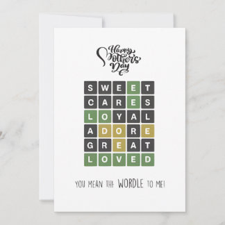 Wordle Mother's Day , trend Mother's Day  Holiday Card