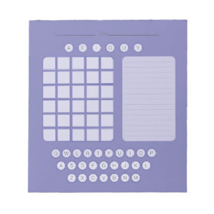 Wordle Scratch Pad Notepad - Lavender