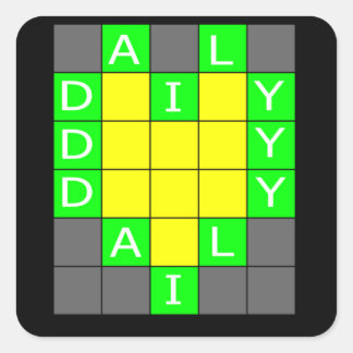 Wordle Square Sticker