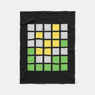 Wordle Word Game Gift  Fleece Blanket