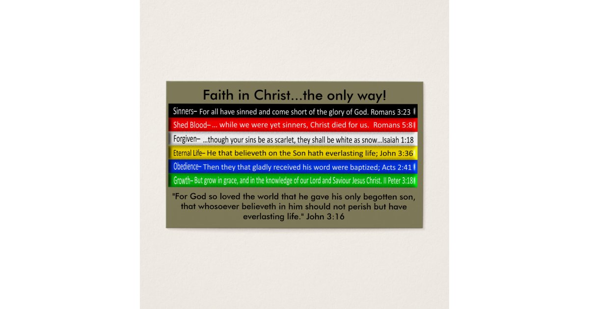 Wordless Book Gospel Card  Zazzle.co.uk