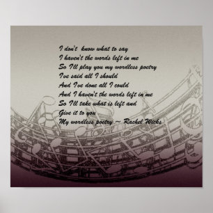 Wordless Poetry by Rachel Wicks Poster