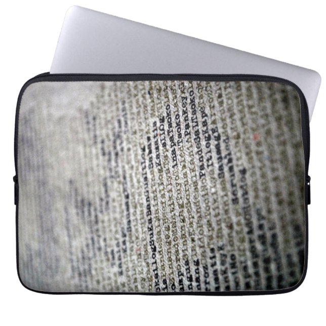 Words and Letters Laptop Sleeve (Front)