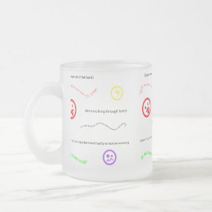 Words and Phrases in a Court Reporter's Brain Frosted Glass Coffee Mug