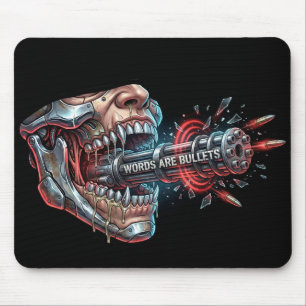 Words Are Bullets – Cyberpunk Free Speech Mouse Mat