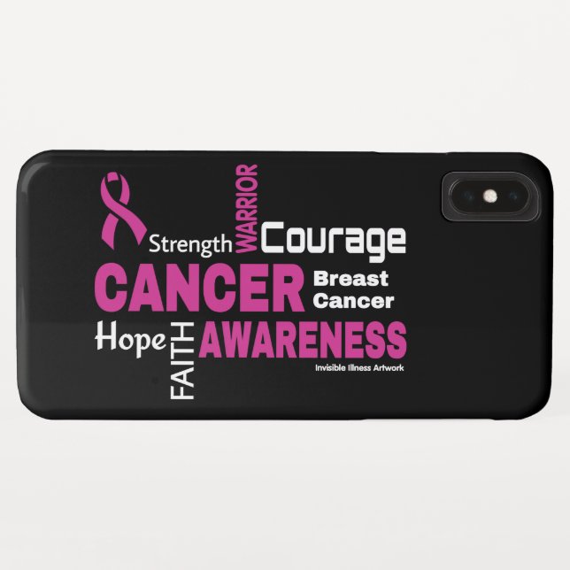 Words...Breast Cancer Case-Mate iPhone Case (Back (Horizontal))