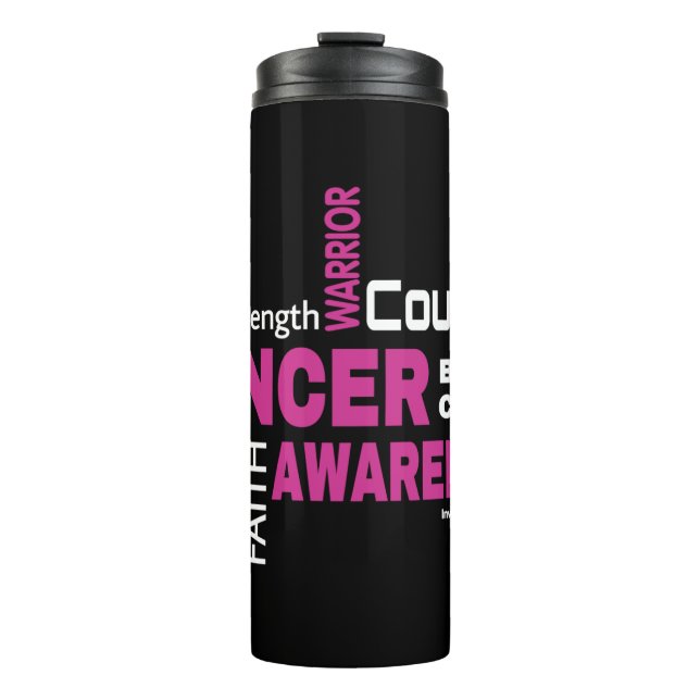 Words...Breast Cancer Thermal Tumbler (Front)