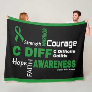 Words...C Diff Fleece Blanket