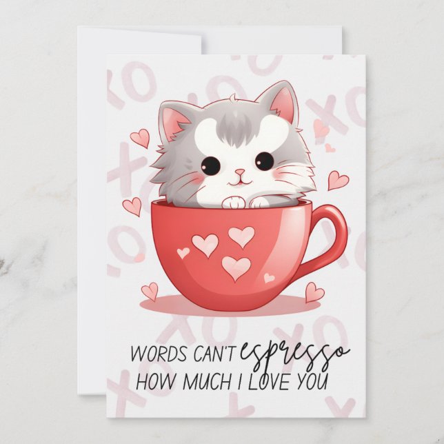 Words Can’t Espresso How Much I Love You Holiday Card (Front)