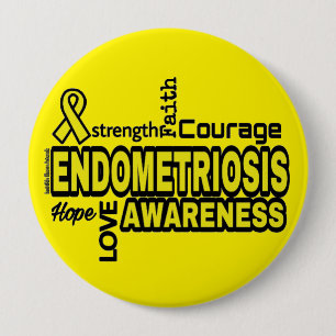 Words...Endometriosis 10 Cm Round Badge
