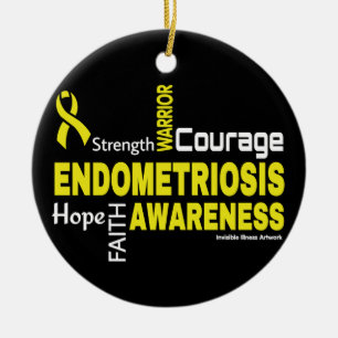 Words...Endometriosis Ceramic Ornament