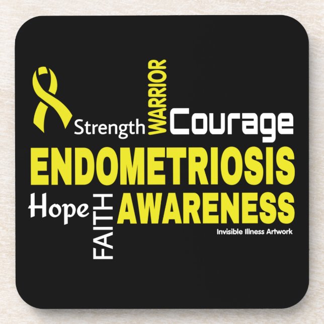 Words...Endometriosis  Coaster (Front)