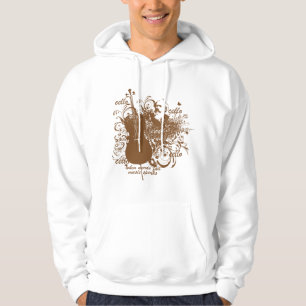 Words Fail Music Speaks Cello Musician Hoodie