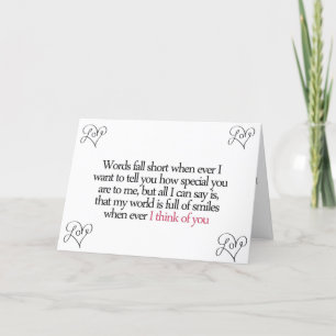 WORDS FALL SHORT TO DESCRIBE MY LOVE 1st ANNIVERSA Card