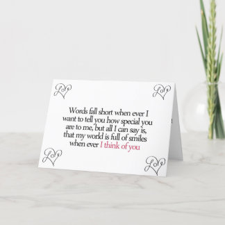 WORDS FALL SHORT TO DESCRIBE MY LOVE 50th ANN! Card