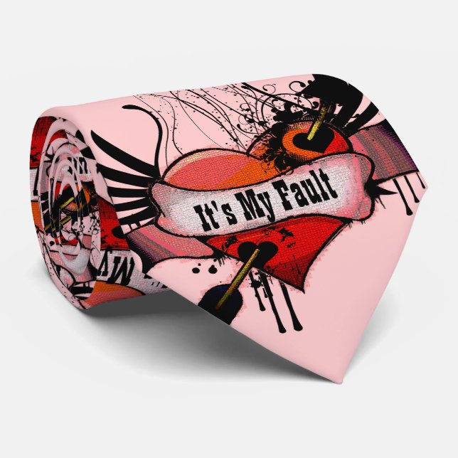 Words For a Long and Happy Marriage It's My Fault Tie (Rolled)