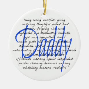 Words For Daddy Ceramic Tree Decoration